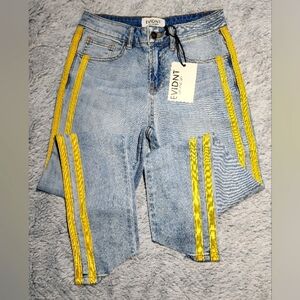 Jeans with Yellow Stripes Size 25